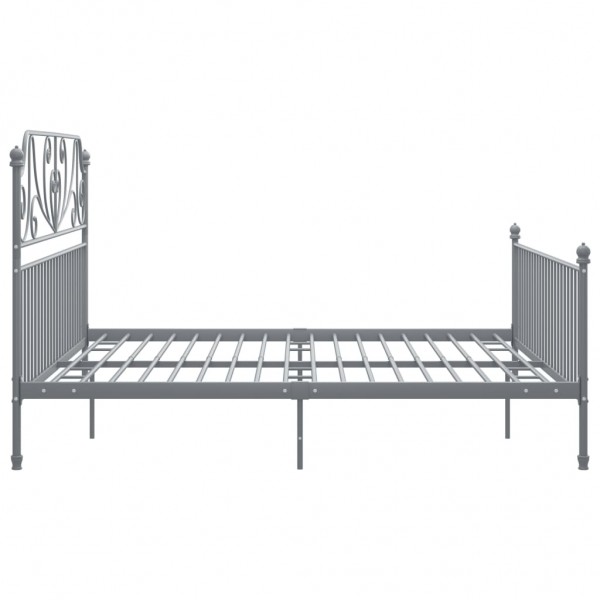 Estrutura de cama metal 200x200 cm cinzento M 4
