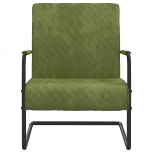 Silla voladiza de terciopelo verde claro H