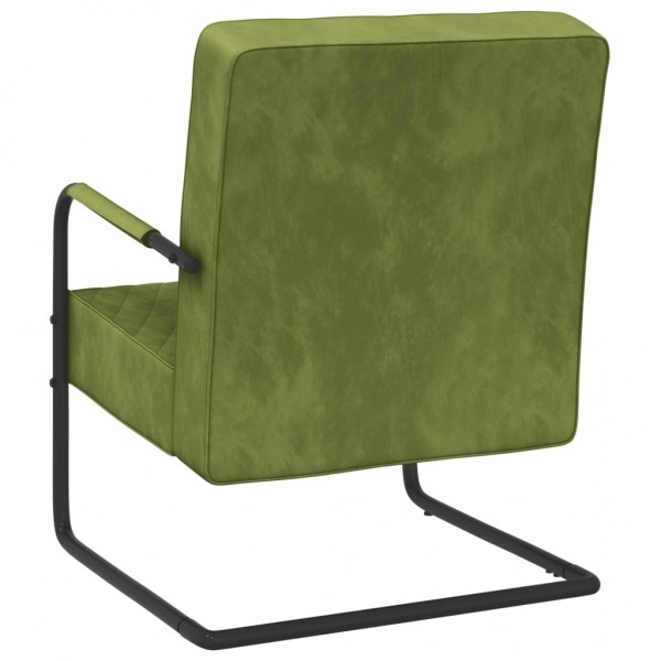 Silla voladiza de terciopelo verde claro M 4
