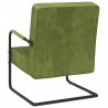 Silla voladiza de terciopelo verde claro 4