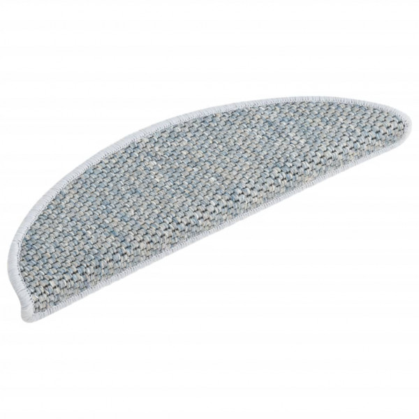 Alfombrilla autoadhesiva escalera sisal 15 uds azul 56x17x3 cm M 3
