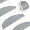 Tapetes escada adesivos aspeto sisal 15 pcs 65x21x4 cm azul 1