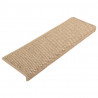 Alfombrilla autoadhesiva escalera sisal 15 uds arena 65x21x4 cm 3