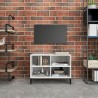 Mueble de TV con patas de metal blanco 69.5x30x50 cm 1