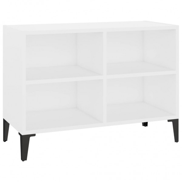 Mueble de TV con patas de metal blanco 69.5x30x50 cm M 2