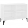 Mueble de TV con patas de metal blanco 69.5x30x50 cm 2