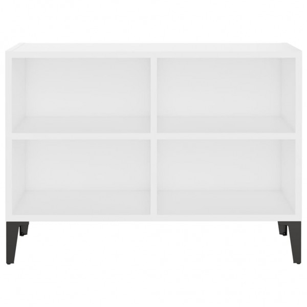 Mueble de TV con patas de metal blanco 69.5x30x50 cm M 4