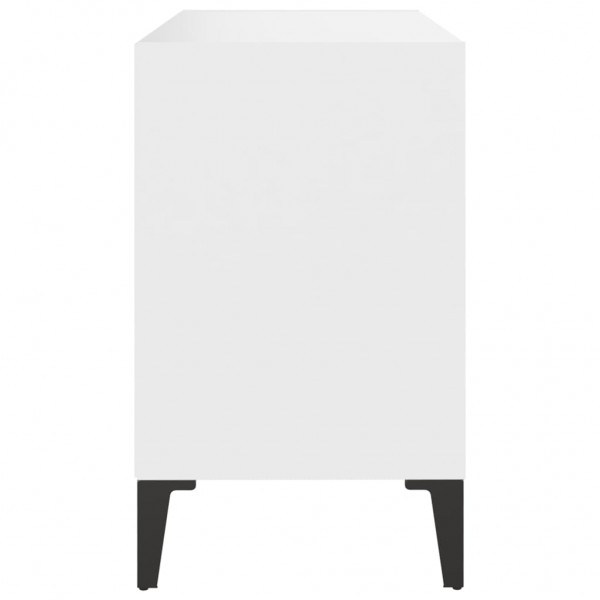 Mueble de TV con patas de metal blanco 69.5x30x50 cm M 5
