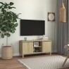 Mueble de TV patas madera maciza roble Sonoma 103.5x35x50 cm 1