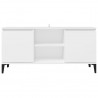 Móvel de TV com pernas em metal 103.5x35x50 cm branco 5