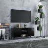 Mueble de TV con patas de metal negro 103.5x35x50 cm 1