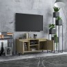 Mueble de TV con patas metal color roble Sonoma 103.5x35x50 cm 3