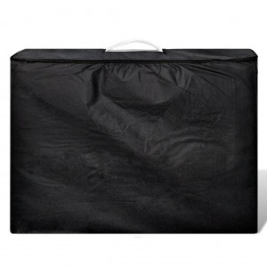 Mesa massagem dobrável 2 zonas estrutura madeira branco nata H