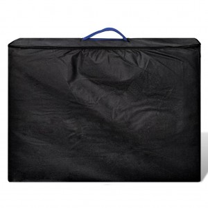 Mesa camilla de masaje de madera plegable de tres cuerpos azules H