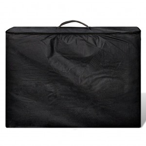 Mesa de massagens dobrável 3 zonas + estrutura de madeira preto H