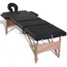 Mesa de massagens dobrável 3 zonas + estrutura de madeira preto 5