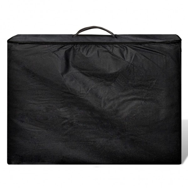 Mesa massagem dobrável 2 zonas estrutura alumínio preto M 3