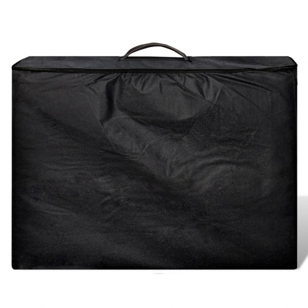 Mesa de massagens dobrável 4 zonas + estrutura de madeira preto M 3