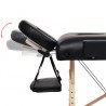 Mesa de massagem dobrável de 2 zonas 10 cm espessura preto 5