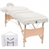 Mesa de massagens dobrável 3 zonas 10 cm espessura branco 1