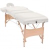 Mesa de massagens dobrável 3 zonas 10 cm espessura branco 3