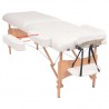 Mesa massagem dobrável 2 zonas + banco 10 cm espessura branco 3