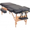 Mesa massagem dobrável 2 zonas + banco 10 cm espessura preto 3