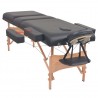 Mesa massagem dobrável 3 zonas + banco 10 cm espessura preto 4