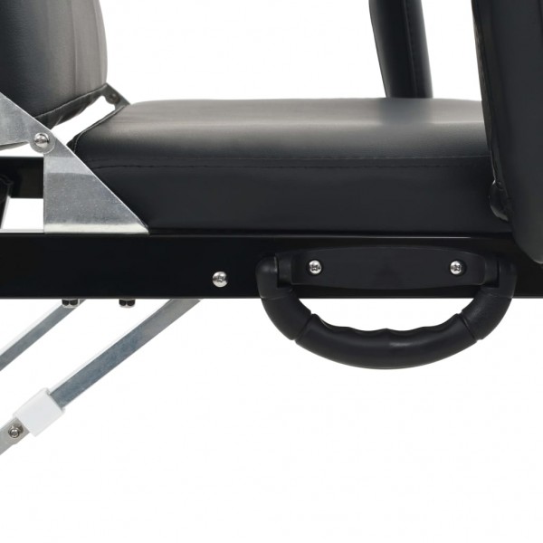 Cadeira esteticista portátil couro artificial 185x78x76cm preto M 5