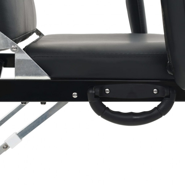 Cadeira esteticista portátil couro artificial 185x78x76cm preto M 5