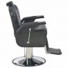 Silla de peluquería de cuero sintético negra 72x68x98 cm 3