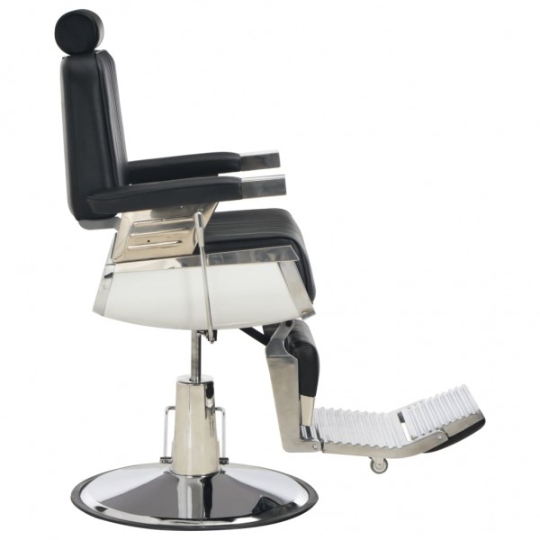 Silla de peluquería de cuero sintético negro 68x69x116 cm M 2