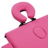 Mesa de massagens dobrável 3 zonas alumínio rosa 5