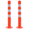 Poste de amarração p/ controlo do trânsito 2 pcs plástico 75 cm 1