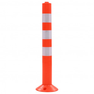 Poste de amarração p/ controlo do trânsito 5 pcs plástico 75 cm H