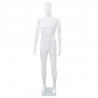 Manequim masculino completo base vidro 185 cm branco brilhante 3