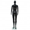 Maniquí de mujer completo base de vidrio negro brillante 175 cm 5