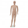 Maniquí de niño de cuerpo completo base de vidrio beige 140 cm 3