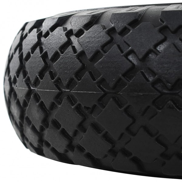 Ruedas de carrito de sacos 4 uds PU macizo 3.00-4 260x85 mm M 5