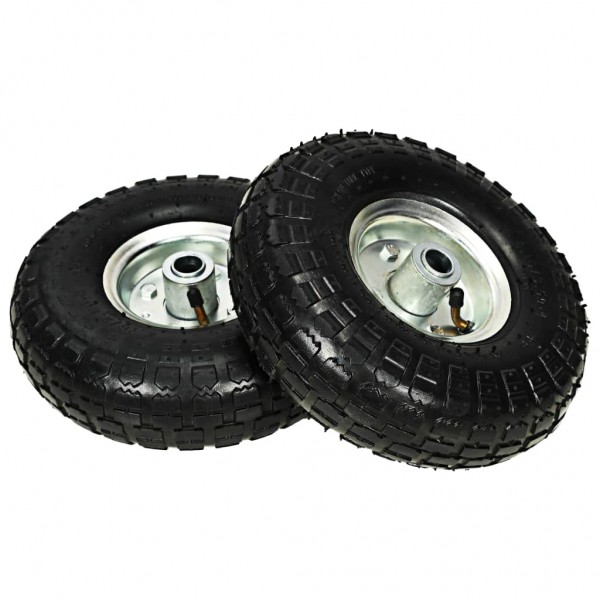 Rodas p/ carrinho de carga manual 2 pcs borracha 4.10/3.50-4 M 3