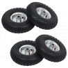 Rodas p/ carrinho de carga manual 4 pcs borracha 4.10/3.50-4 1