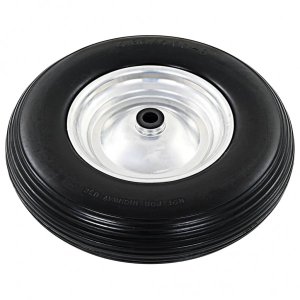 Roda de carrinho de mão com eixo PU sólido 4.00-8 390 mm M 3