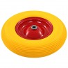 Roda de carrinho de mão com eixo PU sólido 4.00-8 390 mm 2