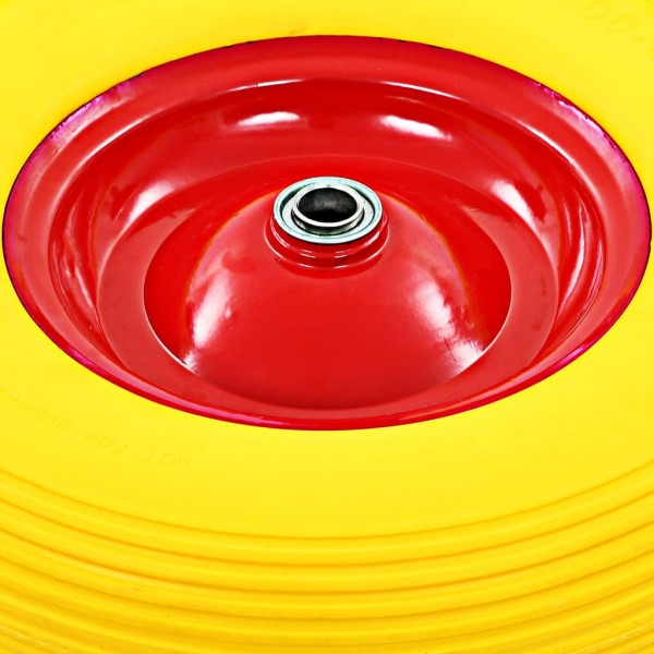 Rueda de carretilla con eje macizo PU 4.00-8 390 mm M 4