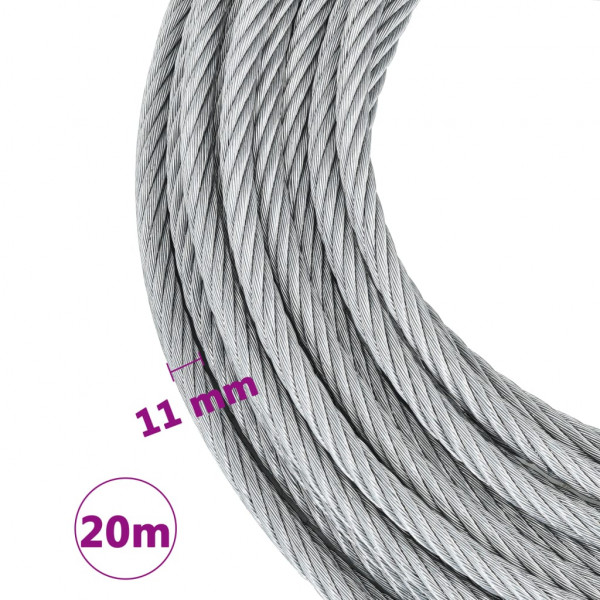 Cuerda de cable 1600 kg 20 m M 4