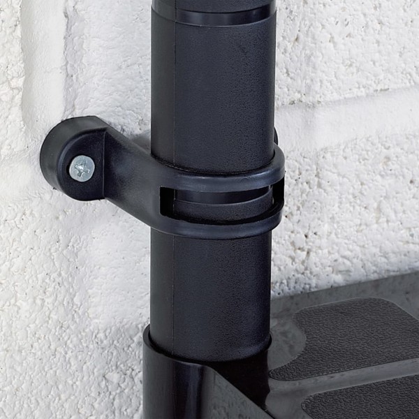 Unidade com 4 prateleiras 61x30.5x130 cm plástico preto M 4