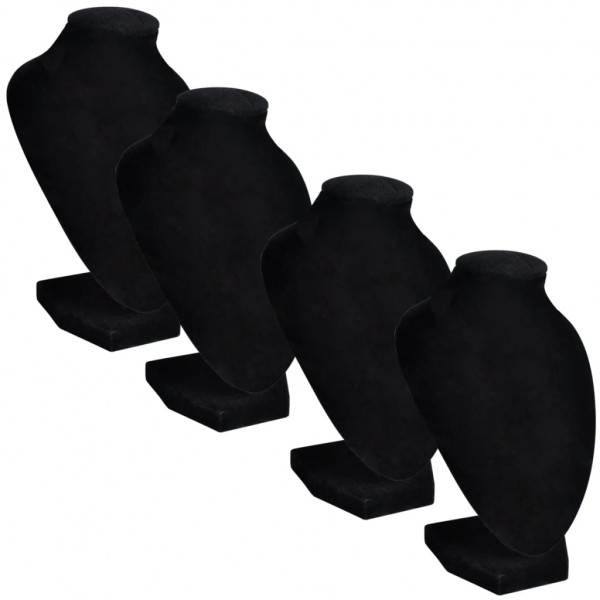 Busto para colares. suporte de joia em flanela. preto 9 x 8.5 x 15 cm M 2