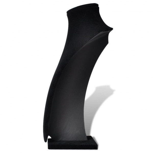 Busto para colares. suporte de joia em flanela. preto 23 x 11.5 x 30cm M 5