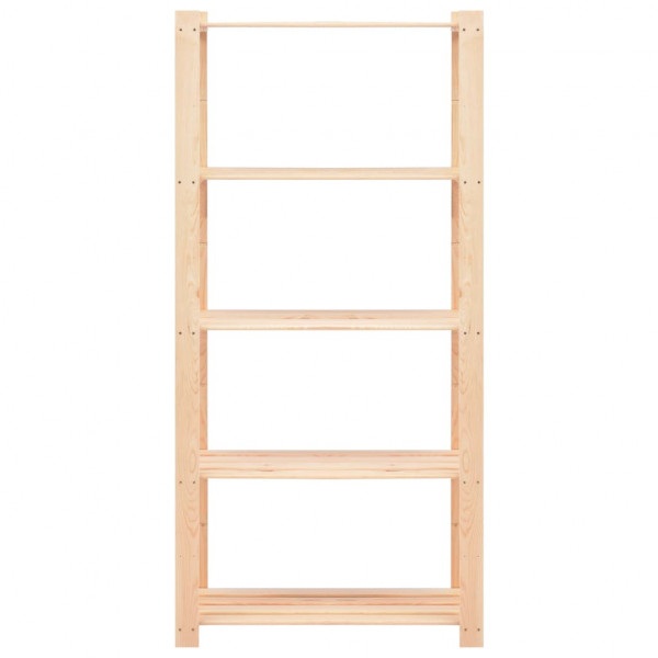 Estantería 5 niveles 10 unidades madera pino maciza 250 kg M 4