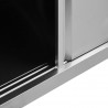 Mesas trabalho c/ portas correr 2pcs 200x50x(95-97)cm aço inox. 5